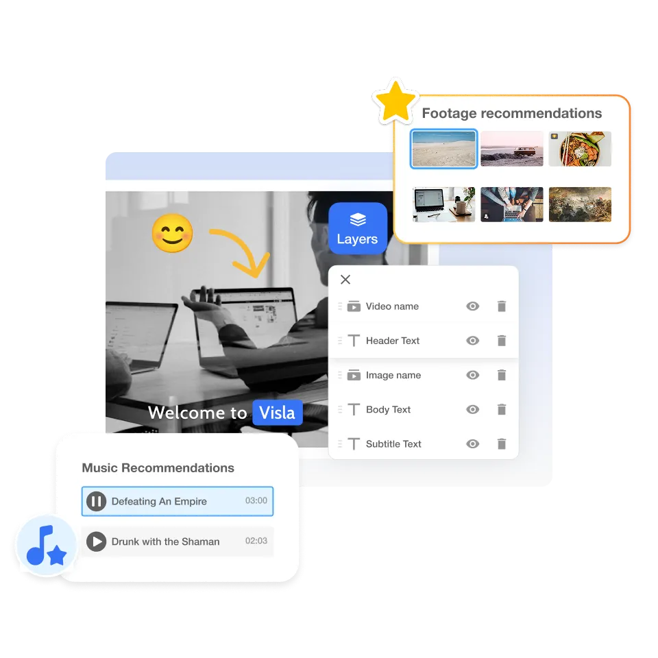 Edit your roadmap update video with Visla’s scene-based editor